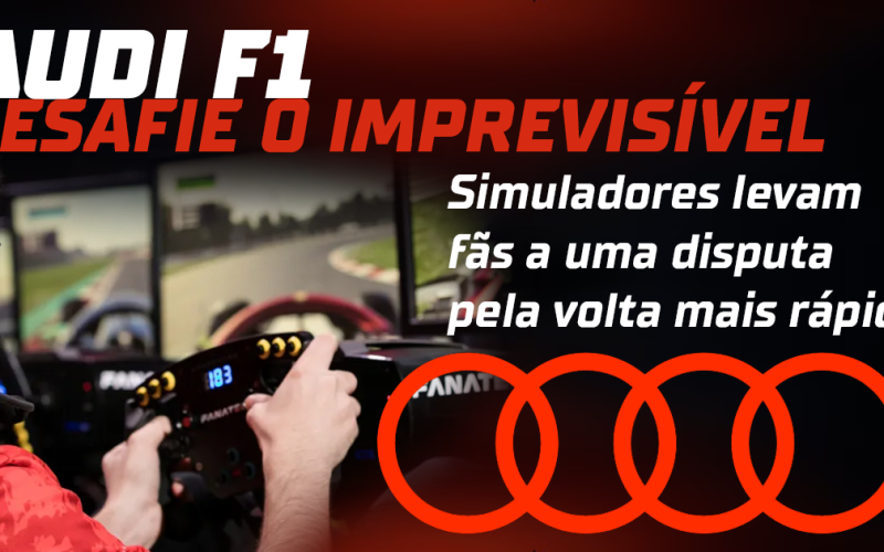 Audi lança desafio com simuladores de F1 em shoppings pelo Brasil; veja como participar